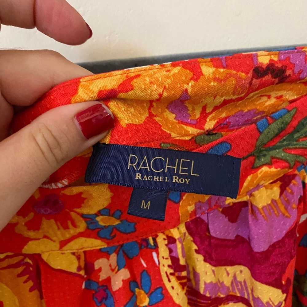 Rachel Roy Floral Maxi Tiered Shift Skirt Size M - Picture 4 of 6